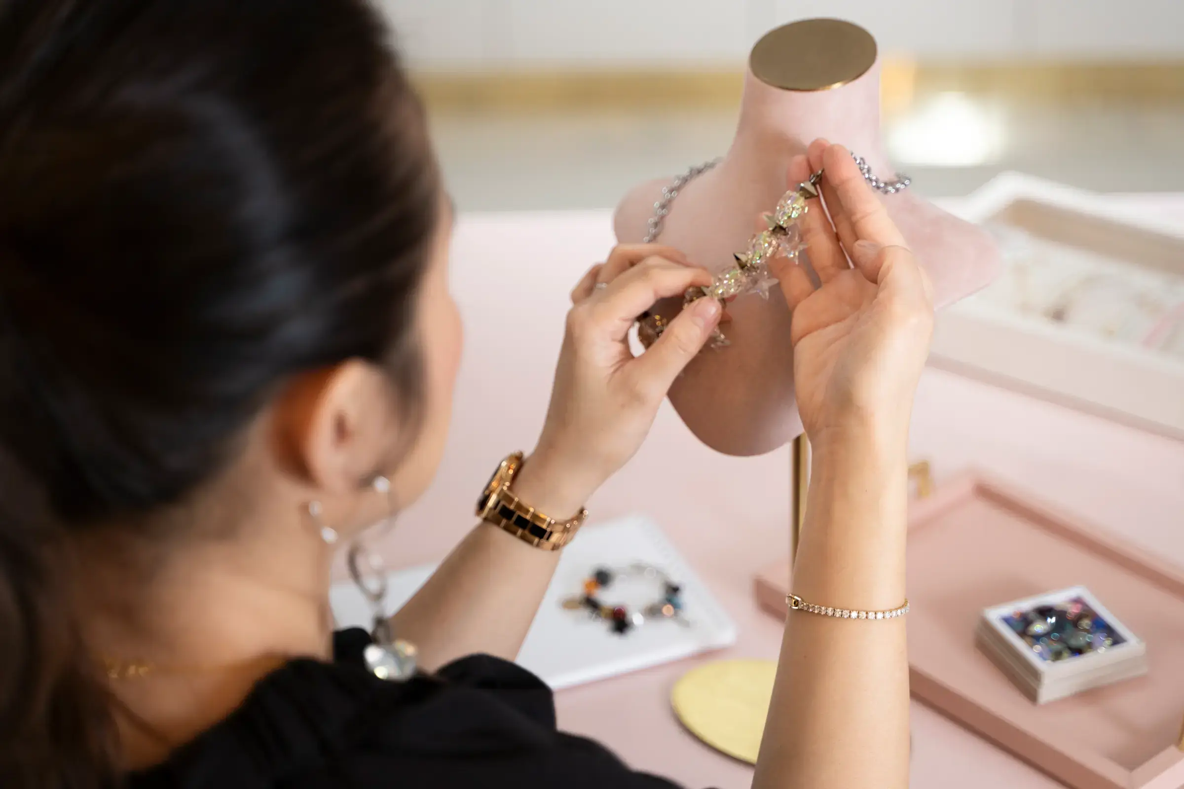 Master jeweler crafting luxury jewelry